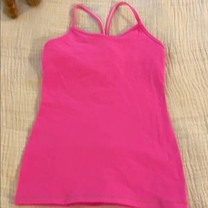 Ivivva bright pink soft tank with shelf bra